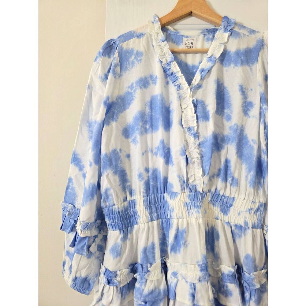 Cake For Dinner the Meadow Dress in Sky Blue Burst Tie Dye M $148 - Picture 5 of 10